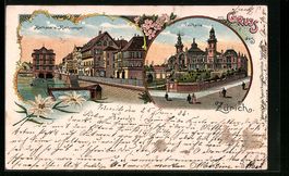 Litho Zürich, Rathaus und Rathausquai, 