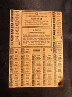 armée Carte denrée pain Armée Suisse, avril 1948
