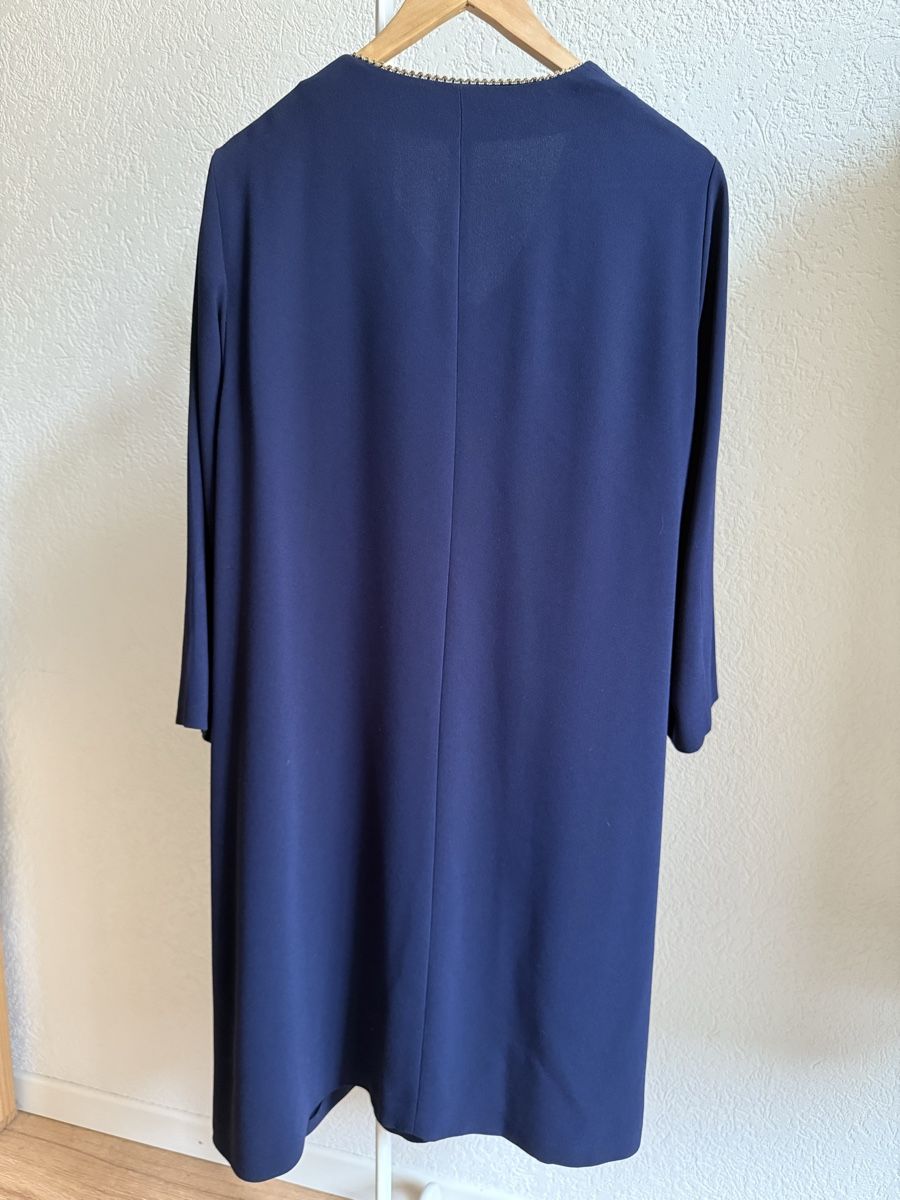 Gérard Darel Vestiti: Robe bleu marine liseré doré Gérard Darel, t.42 – Usato da Tavannes venduto da Thriftshop 1