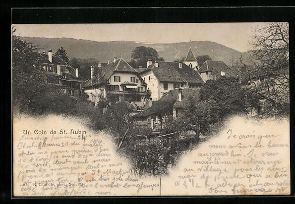 Cartoline postali: AK St. Aubin, Un Coin, 1904 – Usato da Berlin venduto da bartko-reher