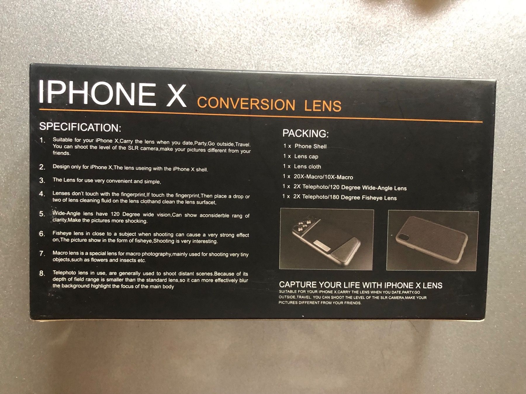 Objectifs: IPhone X lens – Neuf avec emballage d'origine à Eglisau par Vidal_sosun 1