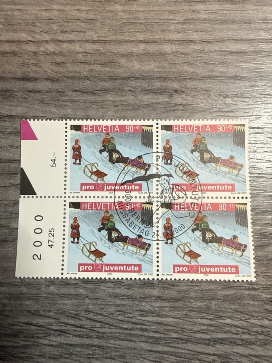 Alle Briefmarken: Schweizer Briefmarken - Pro Juventute 2000, Viererblock – Neu (gemäss Beschreibung) aus Tafers von nicole.ts