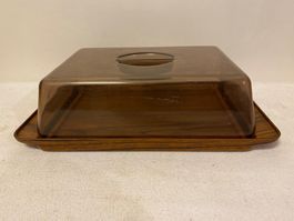 Vintage Kuchenplatte Servierplatte 70er braun Retro 👍🏼