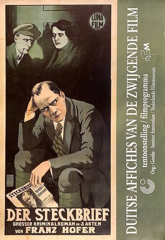 Poster & Bilder: Altes Plakat Stummfilm "Der Steckbrief" – Gebraucht aus Ascona von Art3000 1