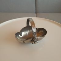 50er J. Frankreich "Jean Goardère" handgemachte Zinnkorb