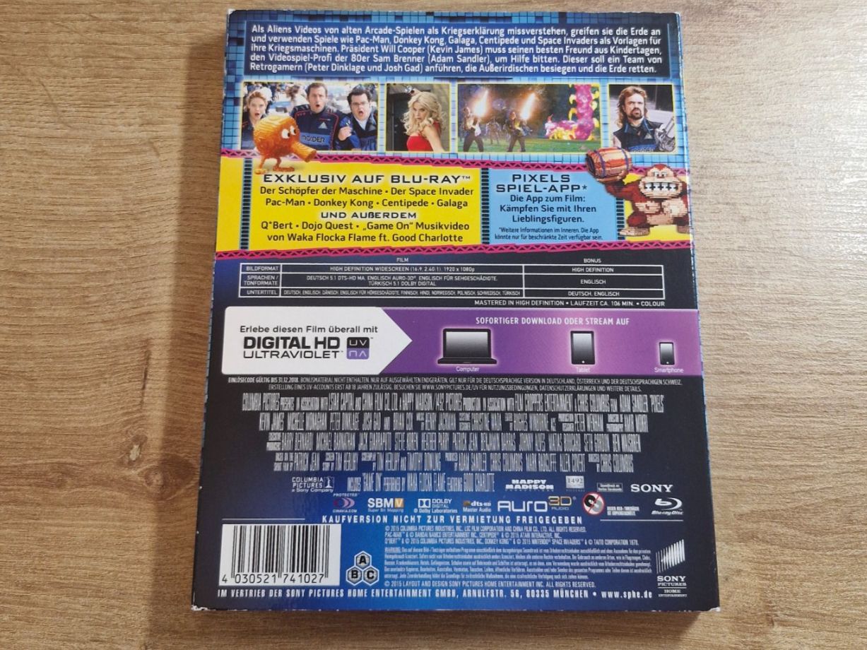 Tutti i DVDs: Pixels (2015) Bluray – Usato da Pfungen venduto da Whitie 1