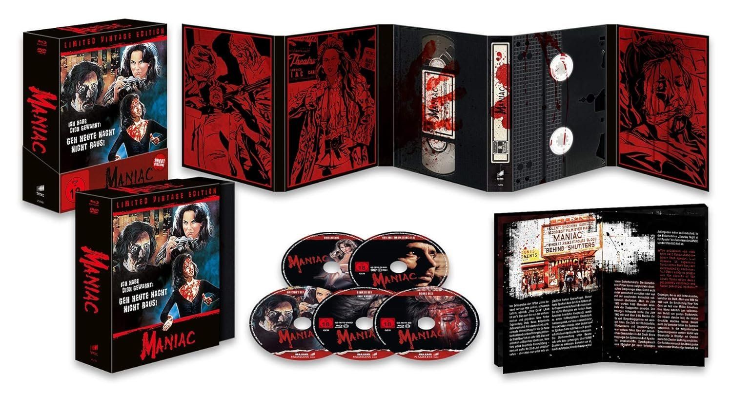 Tous les DVDs: MANIAC Orginal / Lim. Vintage VHS Edition / blu-ray/ EXTRAS – Neuf avec emballage d'origine à Wattenwil par Firebird1 4
