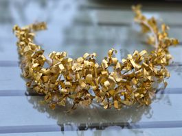 Goldener Haarkranz, Braut, Hochzeit, Handarbeit! ✨
