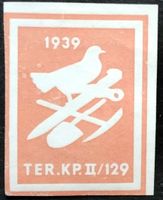 Soldatenmarke 2.WK, Ter Kp II/129, Relief, Wi Ter 219-2