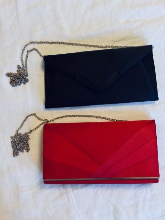 2 Cluch / Handtaschen aus Satin Stoff
