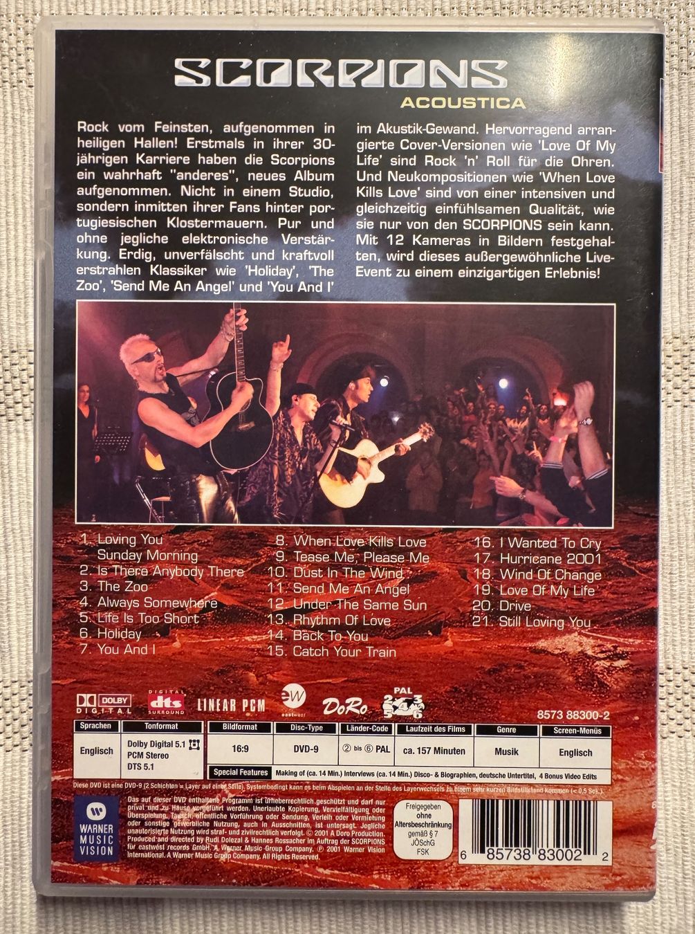 Tutti i DVDs: Scorpions - Acoustica - DVD – Usato da Arbon venduto da drs64 1