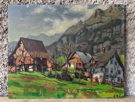 Landschaft A, Ölbild