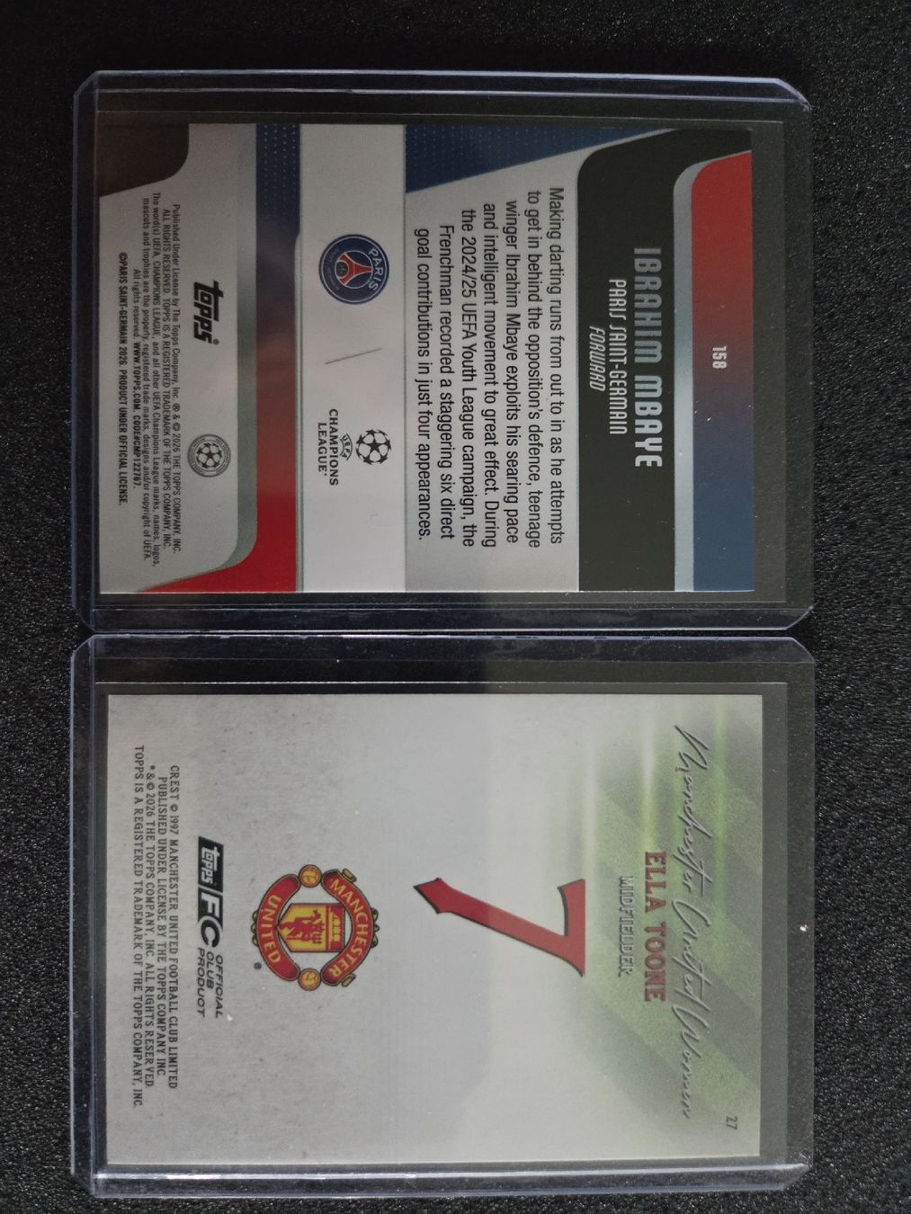 Carte collezionabili: Topps - Daka Alle 7 Karten sind Nummeriert – Nuovo (secondo la descrizione) da Thalwil venduto da Frenc83 7