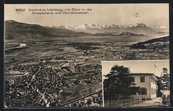 Ansichtskarten: Walzenhausen, Gasthaus Meldegg mit Blick – Gebraucht aus Berlin von bartko-reher