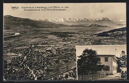 Walzenhausen, Gasthaus Meldegg mit Blick