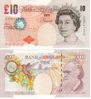 Elizabeth England 10 Pound 2000 milleniu