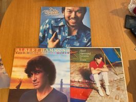 3 Schallplatten: Albert Hammond, Billy Swan u.a., Top!
