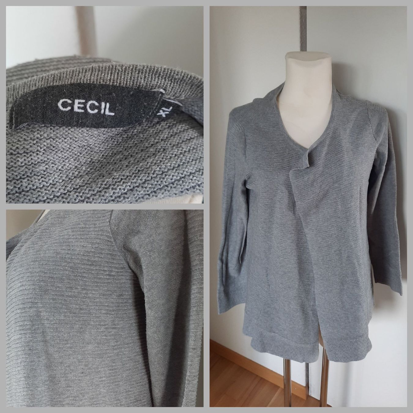Cecil Jacken: ***CECIL*** Feinstrickjäckli grau XL – Gebraucht aus Wädenswil von H2H_Secondhandshop