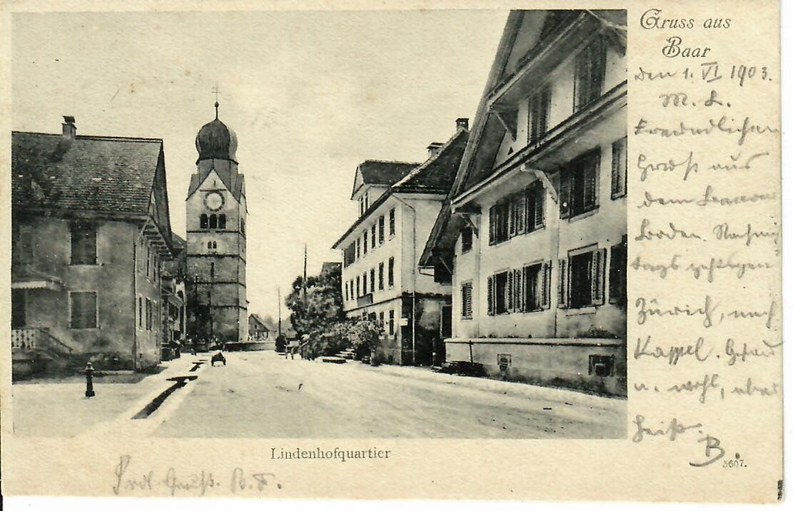 Cartoline postali: Gruss aus Baar Lindenhofquartier 1903 – Usato da Hochdorf venduto da Ziegel-16