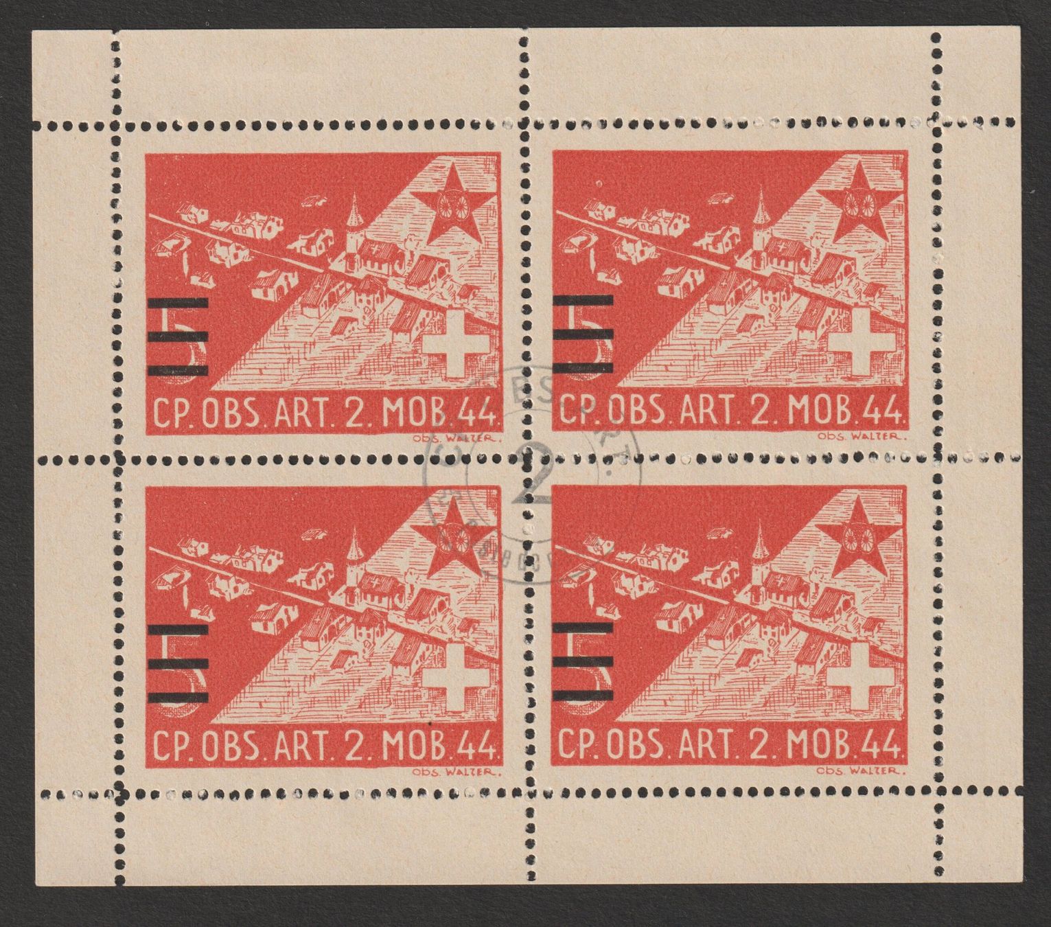 Alle Briefmarken: Artillerie-Beobachter Nr. 4/3 o – Gebraucht aus Siebnen von Fstaehli