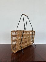 Vintage Rattan Zeitungsständer