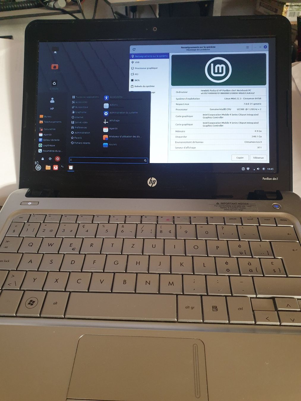 Hewlett Packard Notebook: Laptop HP Pavillon dm1-10 / Linux Mint 22.3 – Usato da Moudon venduto da Triscele9