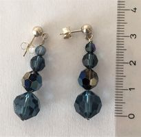 Boucles oreilles Ag & Swa. marine / Ohrstecker Silber