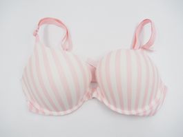VICTORIA'S SECRET BH in rosa-weiss gestreift Gr. 36C (7932)