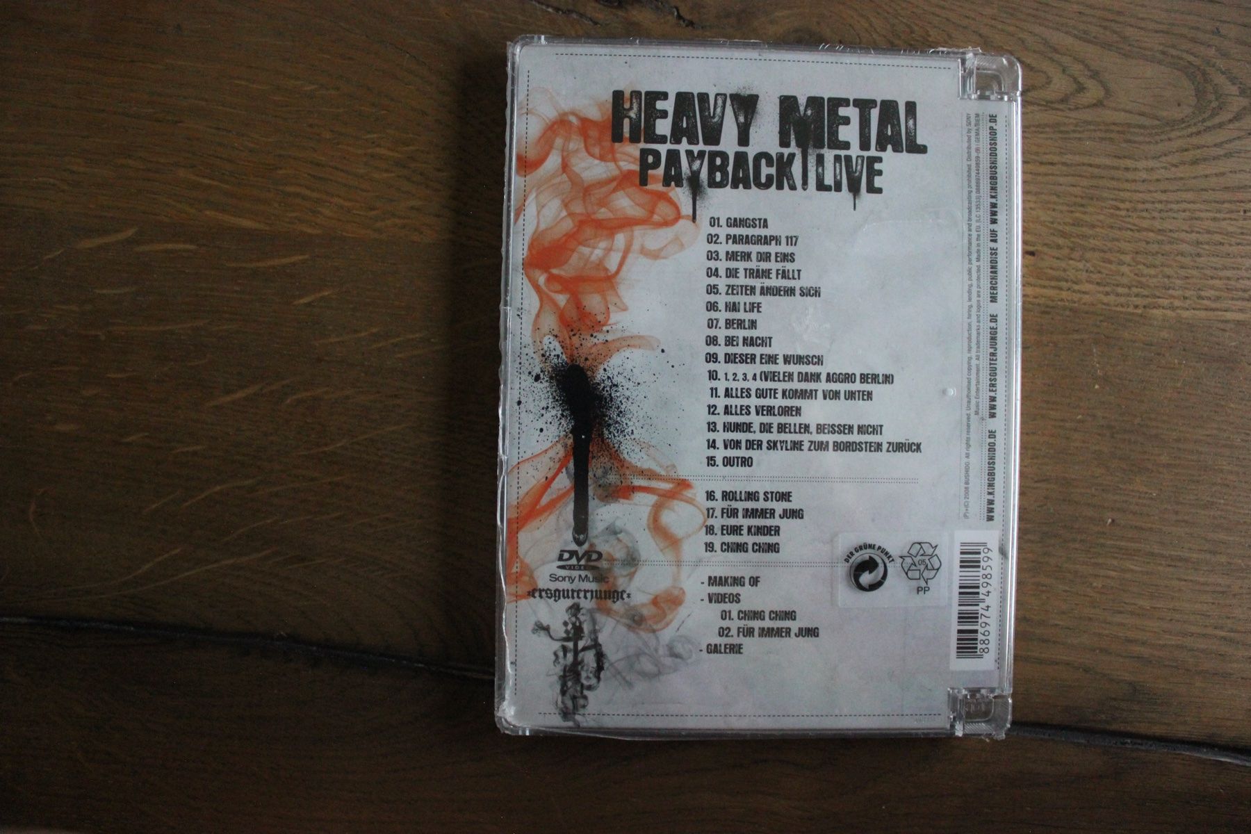 Tutti i DVDs: BUSHIDO "HEAVY METAL PAYBACK LIVE" DVD NEUWARE – Nuovo e nell'imballaggio originale da Geroldswil venduto da Schlumpfine1973 1