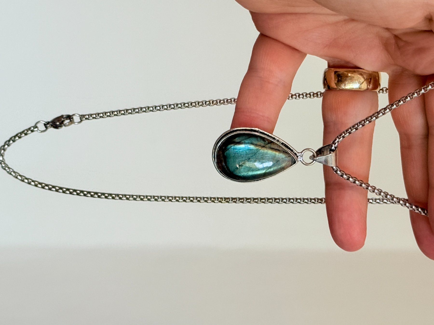 Catenine: Collier labradorite, élégant et tendance ✨ – Nuovo e nell'imballaggio originale da Genève venduto da AWWA 4