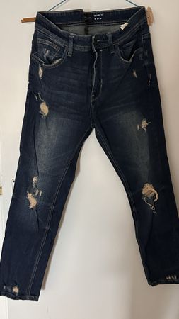 Skinny Jeans Dark Blue Ripped for men Size 44