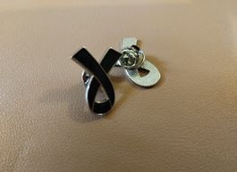50x Trauer Schleifen Anstecker - Broche Pins ruban noir