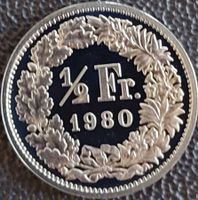 50 Rappen 1980 pp / aus Münzsatz / in einer Münzkapsel