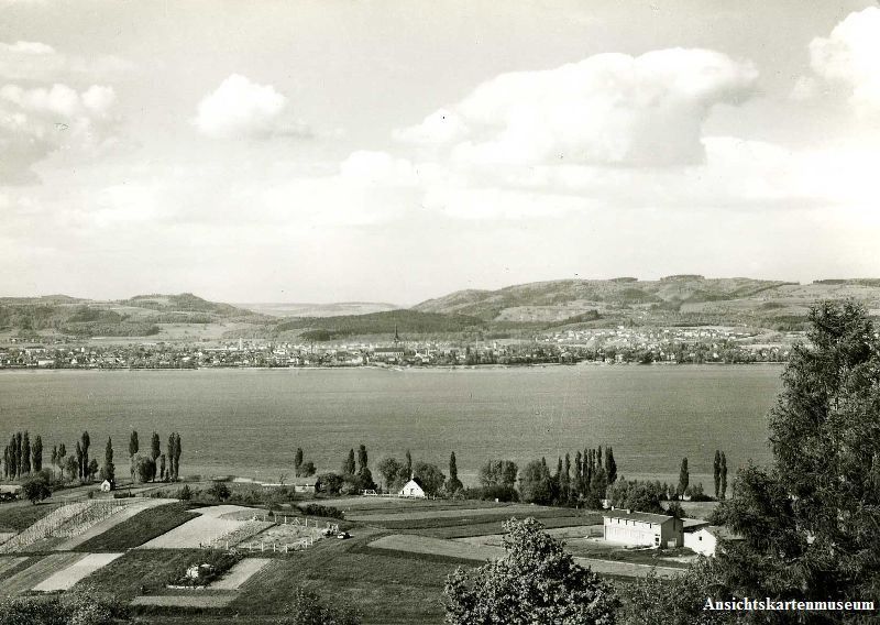 Cartoline postali: Rudolfzell - am Bodensee + ca. 1955 – Usato da Emmenbrücke venduto da teestube