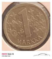 FINNLAND - 1 MARKKA 1974 - IM MUENZKARTON - EXZELLENTE