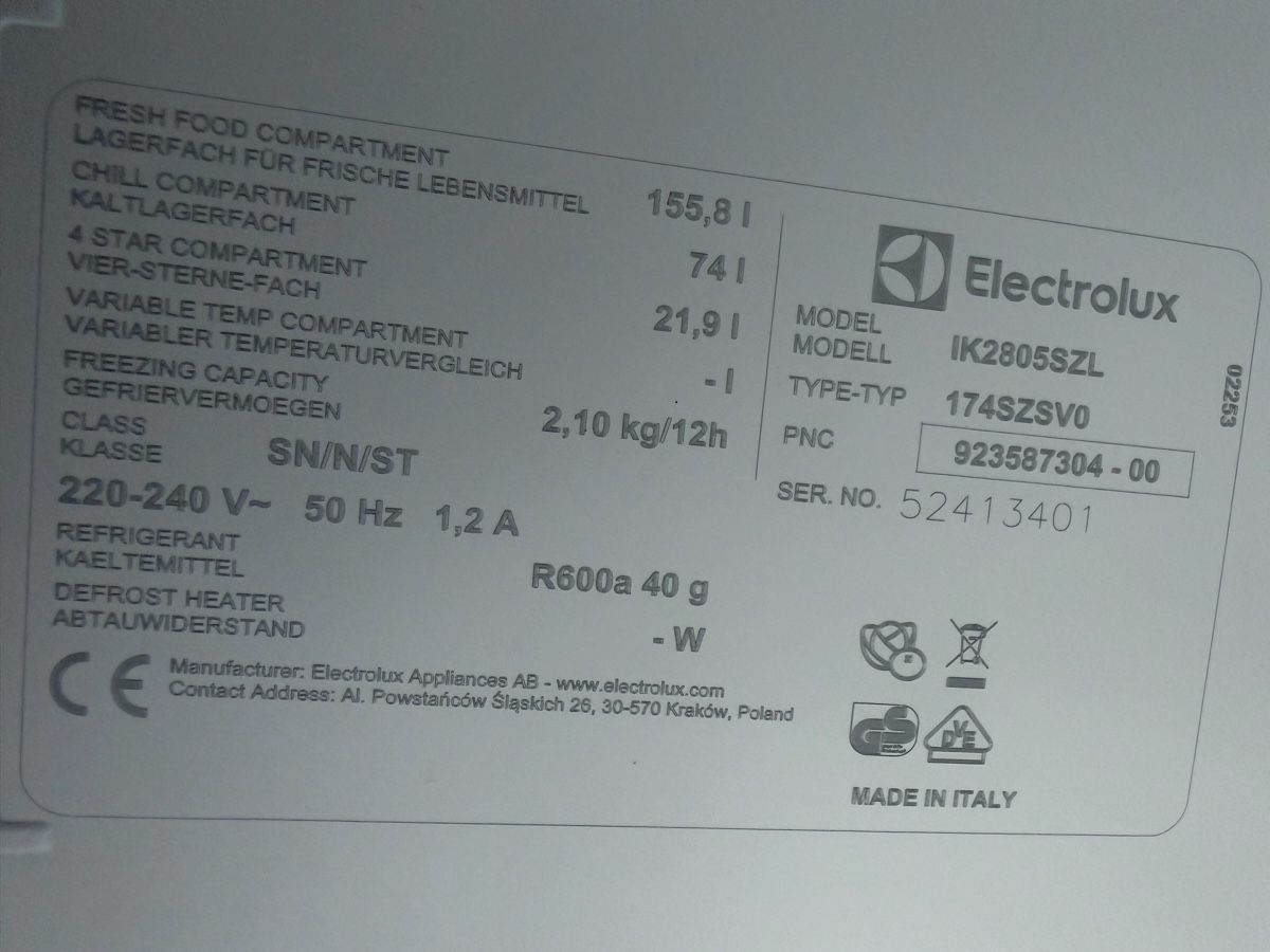Kühlschrank: Neuer Electrolux Kühlschrank Schnäppchen – Neu (gemäss Beschreibung) aus Andwil TG von sirknollte 1