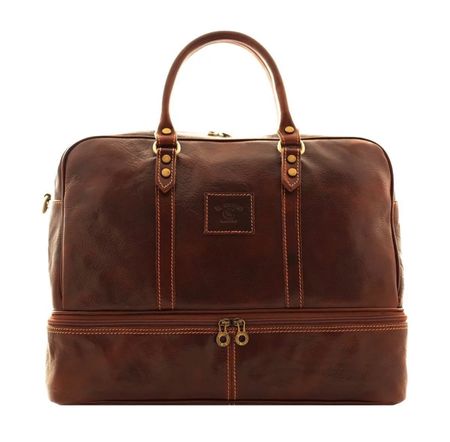 Reisetasche Leder Giglio - Farbe: Braun