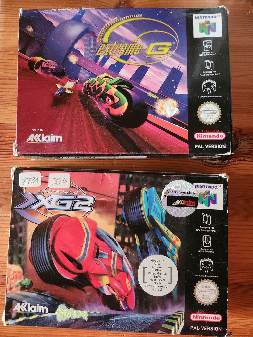 Nintendo Spiele: N64 Extreme-G & Extreme-G 2 - Originalverpackung – Gebraucht aus Tafers von whereyogamesat