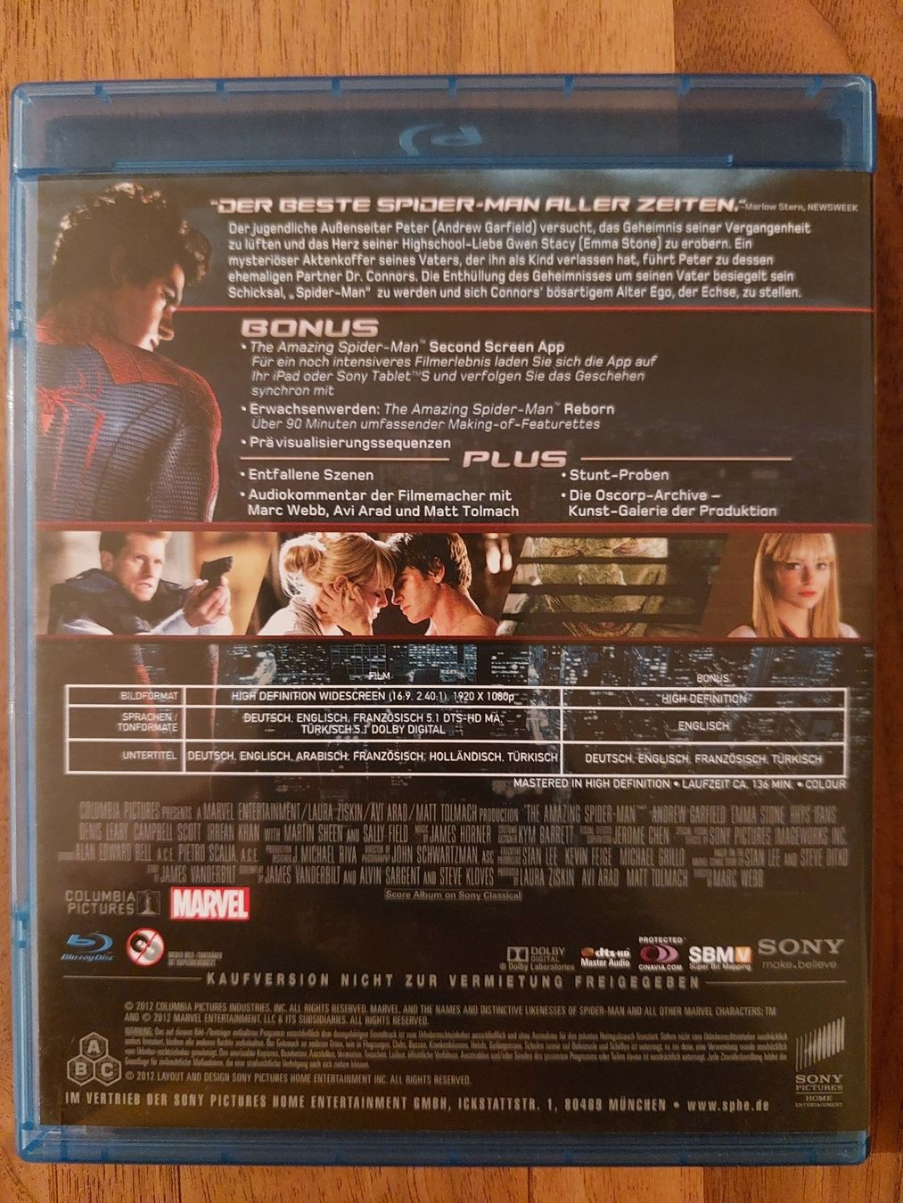 Tutti i DVDs: Blu Ray - The Amazing Spider-Man – Usato da Rheinfelden venduto da FilmAuktion 1