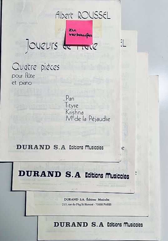 Libri: Notenhefte: Albert Roussel, Joueurs de flûte – Usato da Itingen venduto da Weiler1