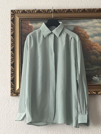 PeterHahn Seidenbluse💯Neuwertig mintgrü,Gr38(K6