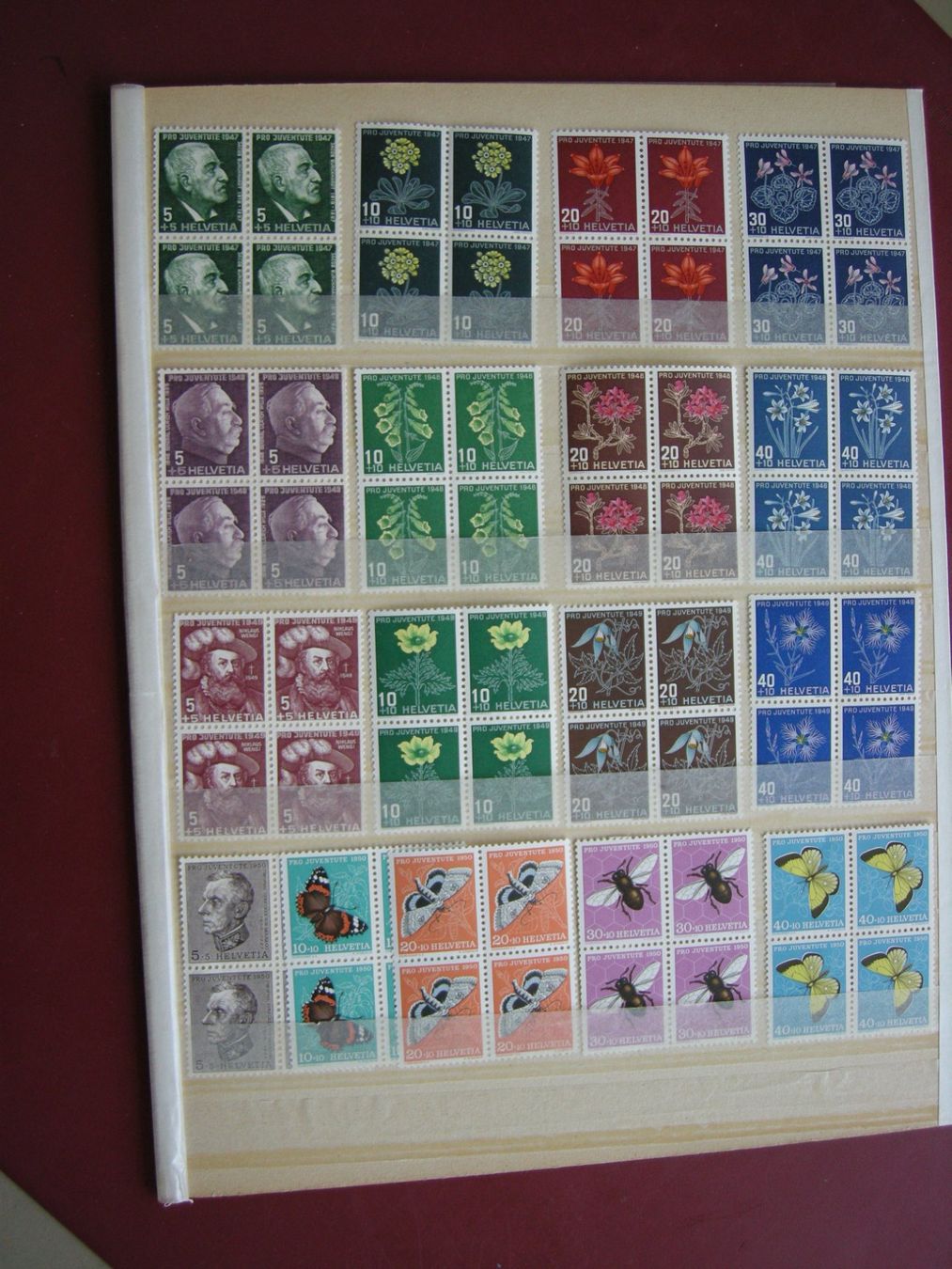 Tutti i francobolli: 1913-1960 PRO JUVENTUTE, 4er BLOCK POSTFRISCH/**, complet – Nuovo (secondo la descrizione) da Eschenbach SG venduto da eDaisy 7