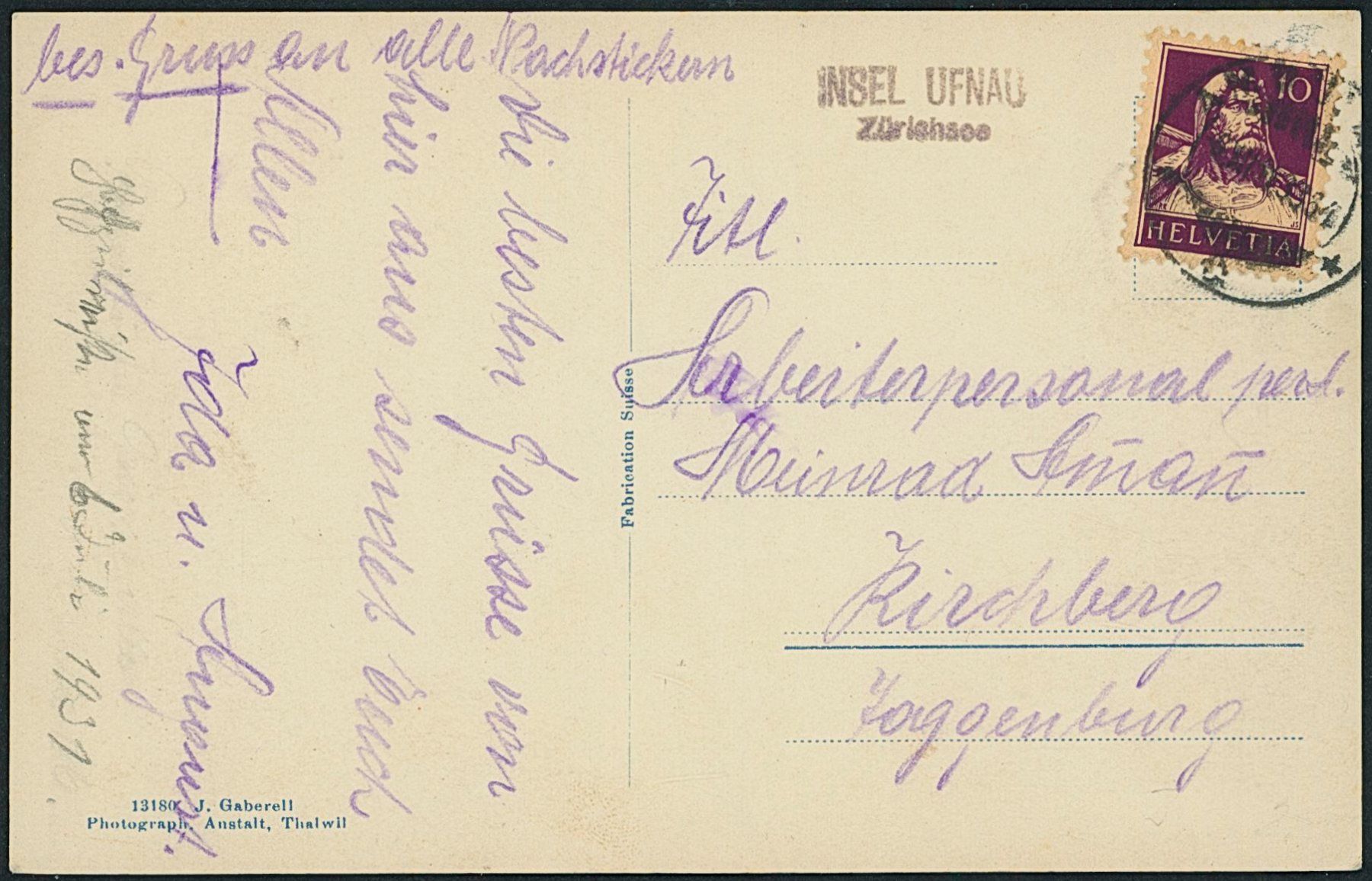 Cartoline postali: SZ Pfäffikon – Usato da Schindellegi venduto da leecollect 1
