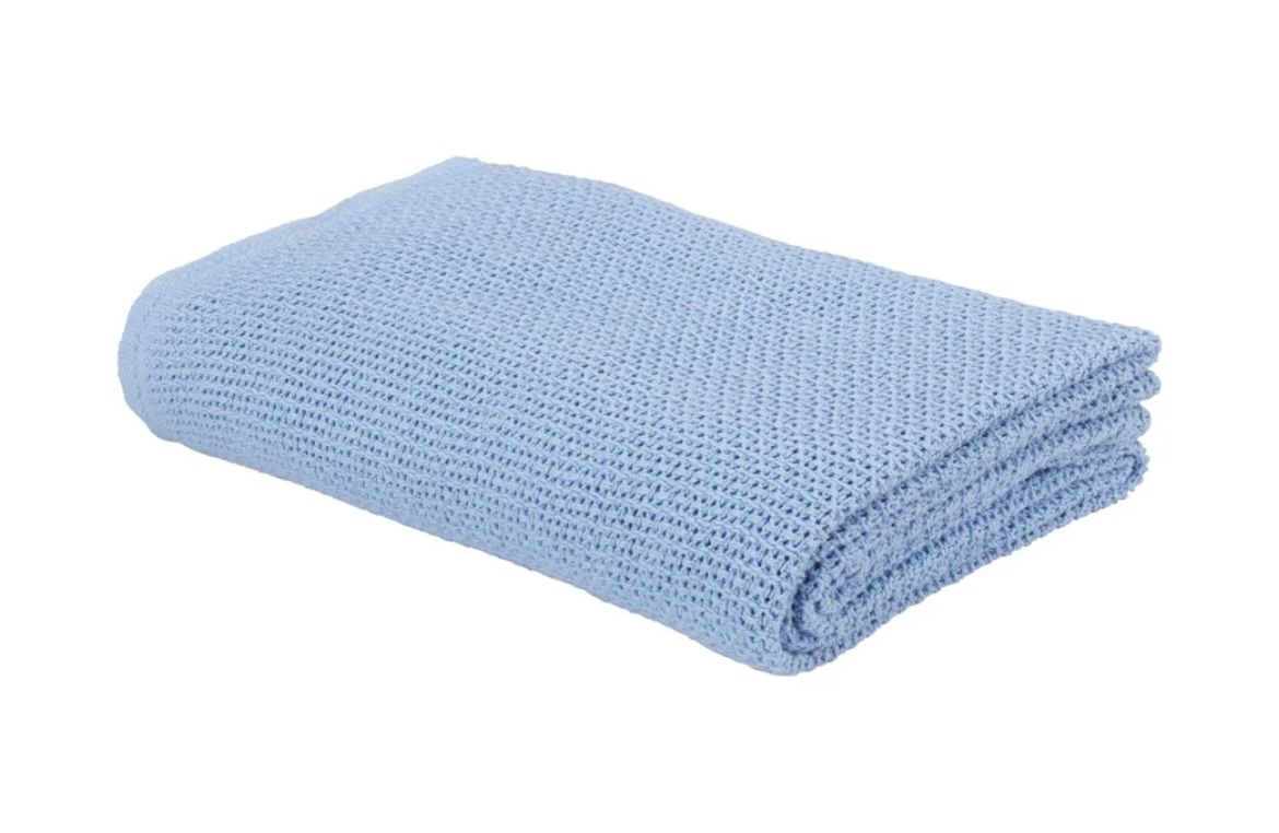 Pfister Coperte: Sommerdecke hellblau – Nuovo (secondo la descrizione) da Lenzburg venduto da Yvonne24