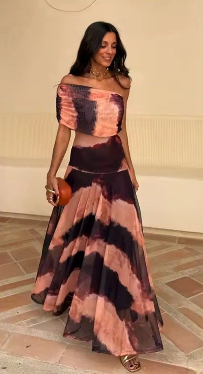 Kleider: Abendkleid gemustert ein Schulter Grösse S neu – Neu und originalverpackt aus Zürich von nara13 1