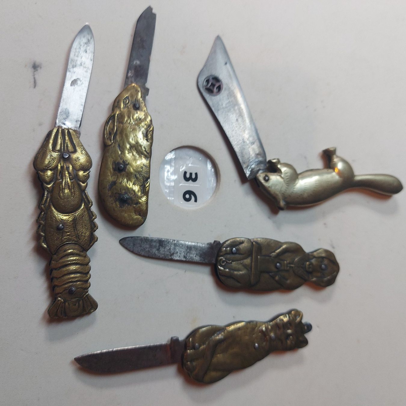 Coltelli tascabile: 5 Taschenmesser mit Tiermotiven Nr.36 – Usato da Opfikon venduto da Seevogt47 1