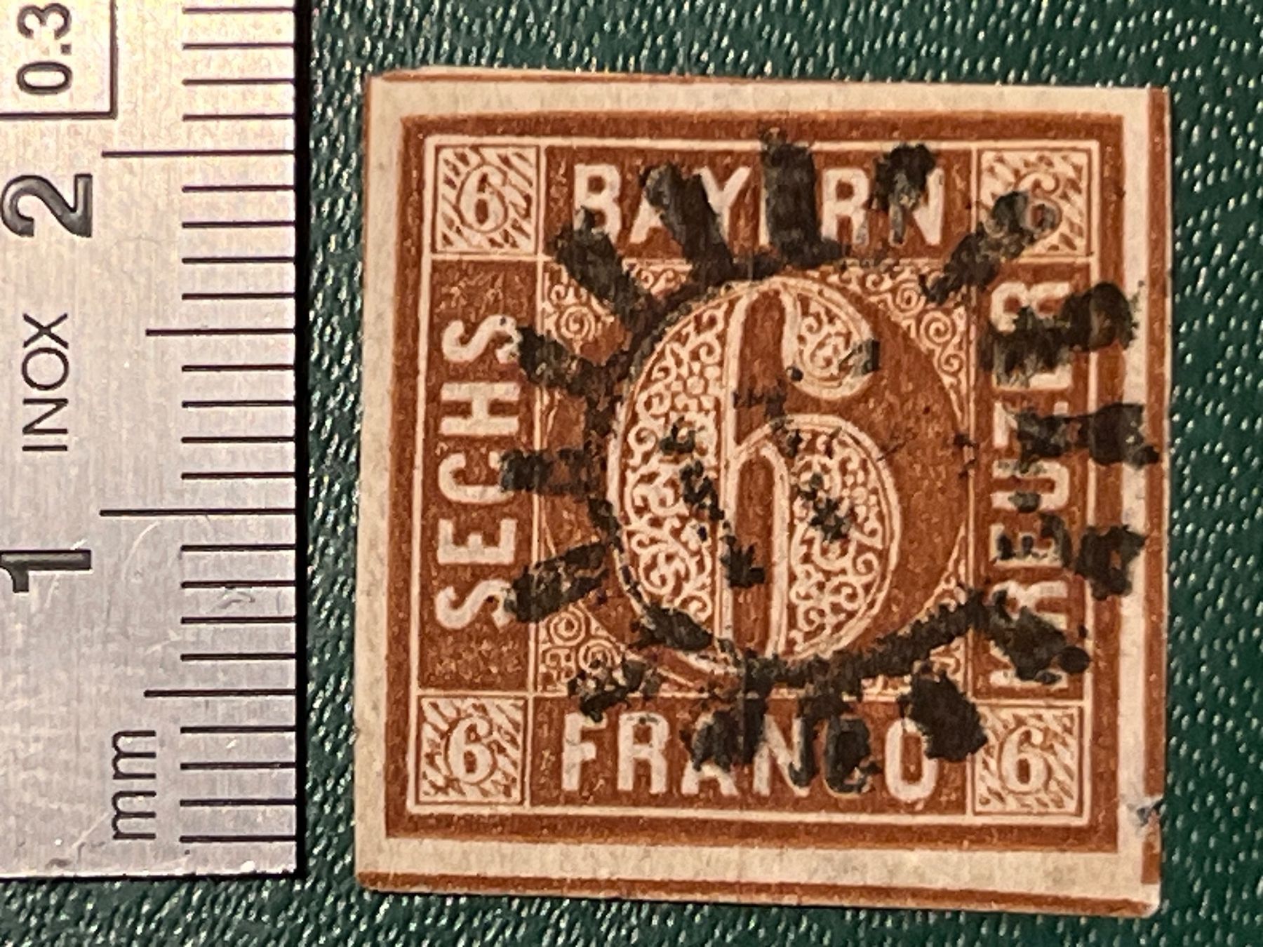 Alle Briefmarken: Bayern: Seltener "6 Kreuzer" Stempel – Gebraucht aus Chiasso von AzenYa