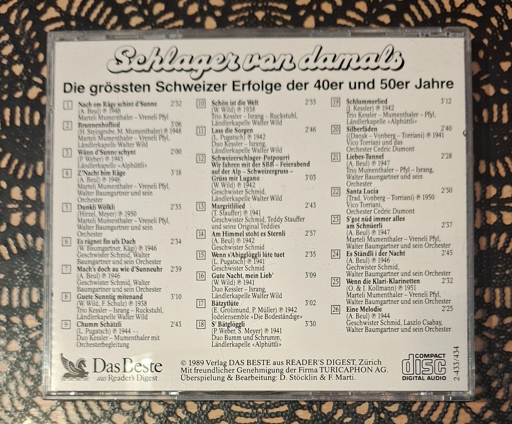 CDs: Schweizer Schlager Von Damals - 40er & 50er, CH Compilation – Gebraucht aus Schönenberg TG von Gregolino76 1