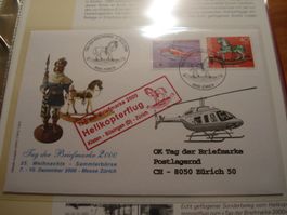 Sonderbrief Tag der Briefmarke Zürich, Helikopterflug