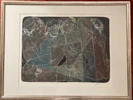 Gerahmte Grafik, handsigniert & nummeriert von Hans Erni..